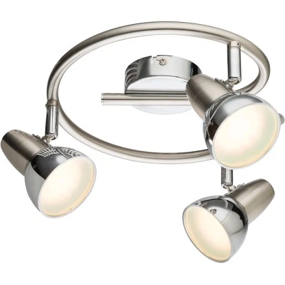 Globo LED-Spot 3er Rondell CAPPUCCINO Chrom Nickel Matt 3 Globo LED-Spot 3er Rondell CAPPUCCINO Chrom Nickel Matt