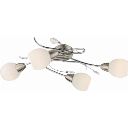 Globo Deckenleuchte LILLY Nickel Matt 3 Globo Deckenleuchte LILLY Nickel Matt