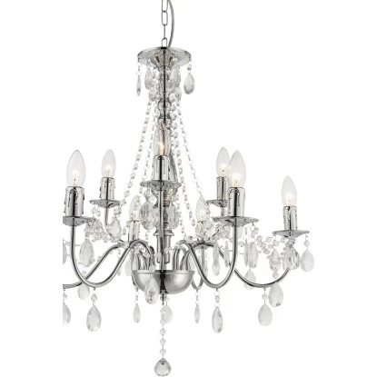 Globo Kronleuchter WILLIAM Chrom 4 Globo Kronleuchter WILLIAM Chrom – Bild 2