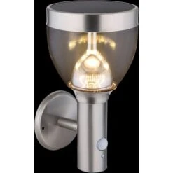 Globo LED-Solaraußenleuchte Für Die Wand Mit Bewegungsmelder Edelstahl -Globo Lighting 226034 3749 7