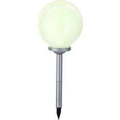 Globo LED-Solaraußenleuchte Mit Kugel Und Erdspieß Silber 12 Globo LED-Solaraußenleuchte Mit Kugel Und Erdspieß Silber -Globo Lighting 316816 3749 3