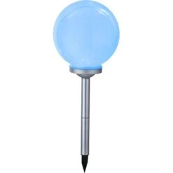 Globo LED-Solaraußenleuchte Mit Kugel Und Erdspieß Silber 13 Globo LED-Solaraußenleuchte Mit Kugel Und Erdspieß Silber -Globo Lighting 316816 3749 4