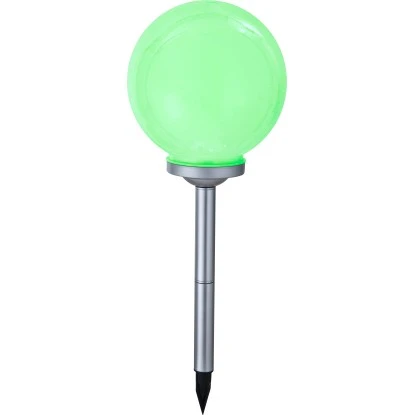 Globo LED-Solaraußenleuchte Mit Kugel Und Erdspieß Silber 7 Globo LED-Solaraußenleuchte Mit Kugel Und Erdspieß Silber – Bild 5
