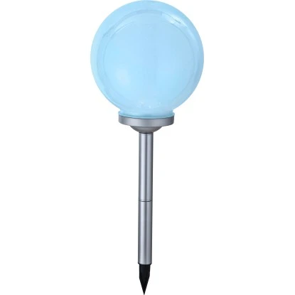 Globo LED-Solaraußenleuchte Mit Kugel Und Erdspieß Silber 8 Globo LED-Solaraußenleuchte Mit Kugel Und Erdspieß Silber – Bild 6