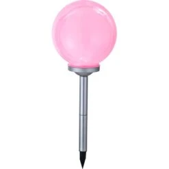 Globo LED-Solaraußenleuchte Mit Kugel Und Erdspieß Silber 17 Globo LED-Solaraußenleuchte Mit Kugel Und Erdspieß Silber -Globo Lighting 316816 3749 8
