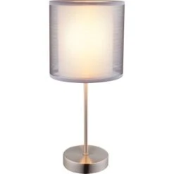 Globo Tischleuchte Theo Nickel-Grau