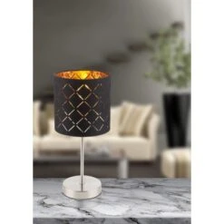 Globo Tischleuchte Clarke Schwarz-Gold 1-flammig Ø 15 Cm