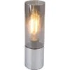 Globo Tischleuchte Annika Chrom Matt Rauch 1-flammig Ø 9 Cm -Globo Lighting 408790 3749 21000C
