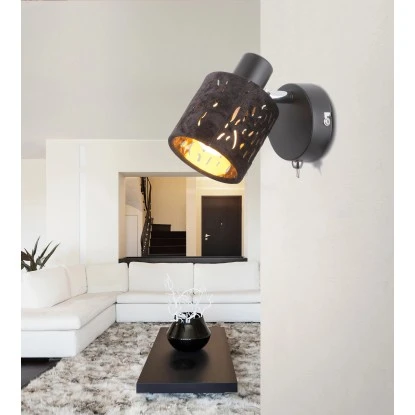 Globo Spot Troy Samt Schwarz-Gold 3 Globo Spot Troy Samt Schwarz-Gold