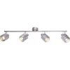 Globo Spot Alys Samt Nickel Matt-Silber 4-flammig -Globo Lighting 409162 3749 541224