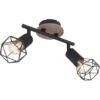 Globo Spots 2er Xara I Holz -Globo Lighting 503606 3749 54802S2H 1