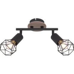 Globo Spots 2er Xara I Holz -Globo Lighting 503606 3749 54802S2H 3