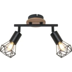 Globo Spots 2er Xara I Holz -Globo Lighting 503606 3749 54802S2H 6