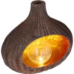 Globo LED-Solaraußenleuchte Skulptur Braun -Globo Lighting 573256 3749 5