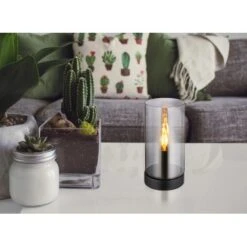 Globo Tischleuchte Olly Ø 11 Cm Metall Schwarz Matt -Globo Lighting 611307 3749 AB 02