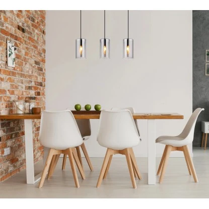 Globo Pendelleuchte Olly 3-flammig Metall Schwarz Matt 7 Globo Pendelleuchte Olly 3-flammig Metall Schwarz Matt – Bild 5