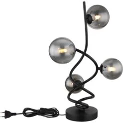 Globo LED-Tischleuchte Riha Ø 15 Cm Metall Schwarz Matt