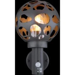 Globo Außenleuchte Hilario Mit Sensor Kunststoff Klar Anthrazit -Globo Lighting 755221 3749 5