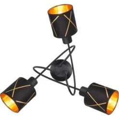 Globo Deckenleuchte Becmo 3-flammig Metall Schwarz Matt -Globo Lighting 755226 3749 3