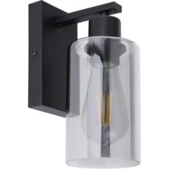 Globo Wandleuchte Hadera Metall Schwarz Matt Glas -Globo Lighting 755411 3749 3