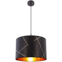 Globo Hängeleuchte Bemmo 1-flammig Ø 45 Cm Metall Schwarz