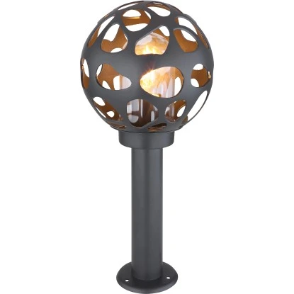 Globo Sockelleuchte Hilario Edelstahl Anthrazit 3 Globo Sockelleuchte Hilario Edelstahl Anthrazit