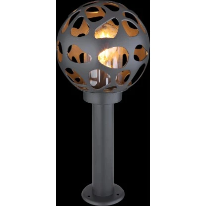 Globo Sockelleuchte Hilario Edelstahl Anthrazit 4 Globo Sockelleuchte Hilario Edelstahl Anthrazit – Bild 2