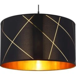 Globo Hängeleuchte Bemmo 1-flammig Ø 50 Cm Metall Schwarz -Globo Lighting 755735 3749 4