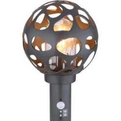 Globo Sockelleuchte Hilario Edelstahl Anthrazit Mit Sensor 9 Globo Sockelleuchte Hilario Edelstahl Anthrazit Mit Sensor -Globo Lighting 755747 3749 4