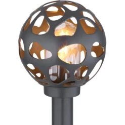 Globo Außenleuchte Hilario 1-flammig Edelstahl Anthrazit -Globo Lighting 755811 3749 4