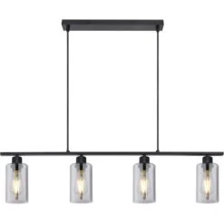 Globo Hängeleuchte Hadera 4-flammig Metall Schwarz Matt 11 Globo Hängeleuchte Hadera 4-flammig Metall Schwarz Matt -Globo Lighting 755813 3749 4