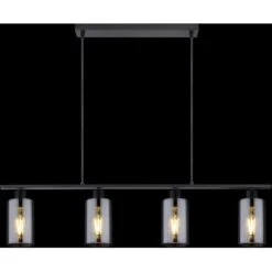 Globo Hängeleuchte Hadera 4-flammig Metall Schwarz Matt 12 Globo Hängeleuchte Hadera 4-flammig Metall Schwarz Matt -Globo Lighting 755813 3749 5