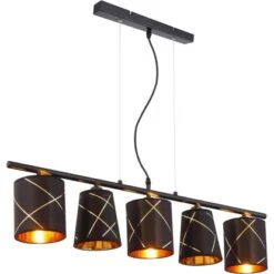 Globo Hängeleuchte Bemmo 5-flammig Metall Schwarz