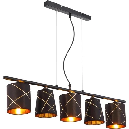 Globo Hängeleuchte Bemmo 5-flammig Metall Schwarz 3 Globo Hängeleuchte Bemmo 5-flammig Metall Schwarz