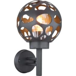 Globo Außenleuchte Hilario Kunststoff Klar Anthrazit