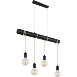Globo LED-Hängeleuchte Magnus 4-flammig Metall Schwarz Matt -Globo Lighting 756084 3749 3