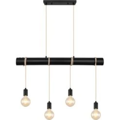 Globo LED-Hängeleuchte Magnus 4-flammig Metall Schwarz Matt -Globo Lighting 756084 3749 4