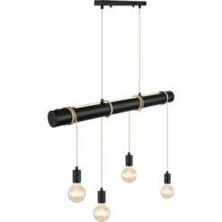 Globo LED-Hängeleuchte Magnus 4-flammig Metall Schwarz Matt -Globo Lighting 756084 3749 7