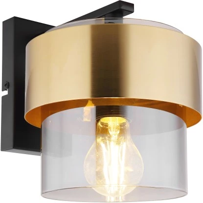 Globo Wandleuchte Milley Glas Messingring 3 Globo Wandleuchte Milley Glas Messingring