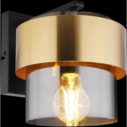 Globo Wandleuchte Milley Glas Messingring 4 Globo Wandleuchte Milley Glas Messingring – Bild 2