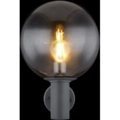 Globo Außenleuchte Hedwig Glas Aufwärts Leuchtend Ø 25 Cm Anthrazit -Globo Lighting 756212 3749 5