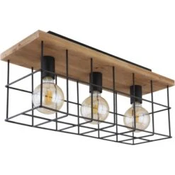 Globo Deckenleuchte Merril 3-flammig Metall Schwarz 14 Globo Deckenleuchte Merril 3-flammig Metall Schwarz -Globo Lighting 756236 3749 3