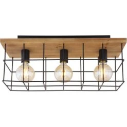 Globo Deckenleuchte Merril 3-flammig Metall Schwarz 15 Globo Deckenleuchte Merril 3-flammig Metall Schwarz -Globo Lighting 756236 3749 4