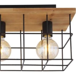 Globo Deckenleuchte Merril 3-flammig Metall Schwarz 17 Globo Deckenleuchte Merril 3-flammig Metall Schwarz -Globo Lighting 756236 3749 6