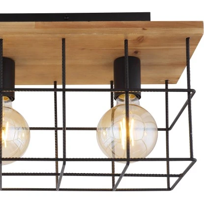 Globo Deckenleuchte Merril 3-flammig Metall Schwarz 8 Globo Deckenleuchte Merril 3-flammig Metall Schwarz – Bild 6