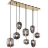 Globo Pendelleuchte Blacky I 8-flammig Metall Messingfarben Matt Rauchfarben -Globo Lighting 756269 3749 1