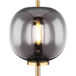 Globo Tischleuchte Blacky I Metall Messingfarben Matt Rauchfarben 8 Globo Tischleuchte Blacky I Metall Messingfarben Matt Rauchfarben -Globo Lighting 756300 3749 3