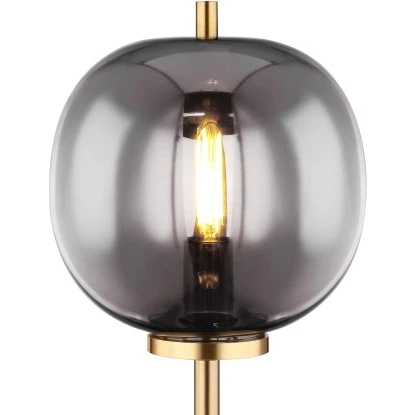 Globo Tischleuchte Blacky I Metall Messingfarben Matt Rauchfarben 5 Globo Tischleuchte Blacky I Metall Messingfarben Matt Rauchfarben – Bild 3
