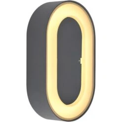 Globo Außenleuchte Sura Oval Anthrazit