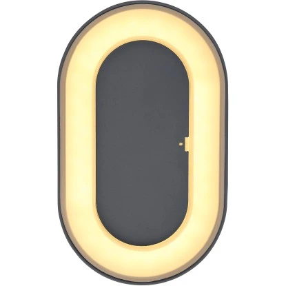 Globo Außenleuchte Sura Oval Anthrazit 5 Globo Außenleuchte Sura Oval Anthrazit – Bild 3